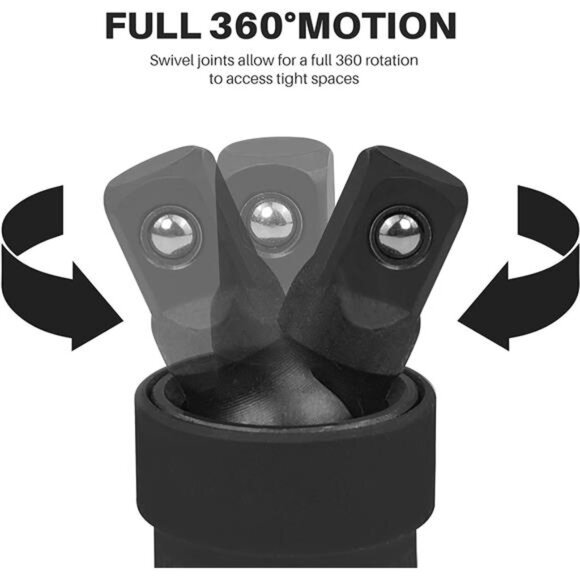 3/8-Inch Drive Impact Socket Set, - Picture 4 of 7